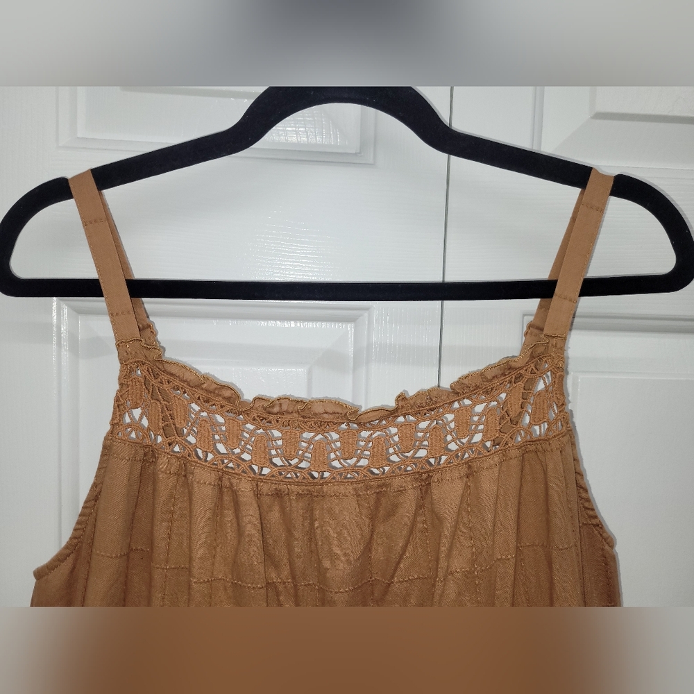 TORRID Cotton Crochet Tank Maxi Dress | Boho Chic Cottagcore Peasant - 1X - Picture 7 of 10